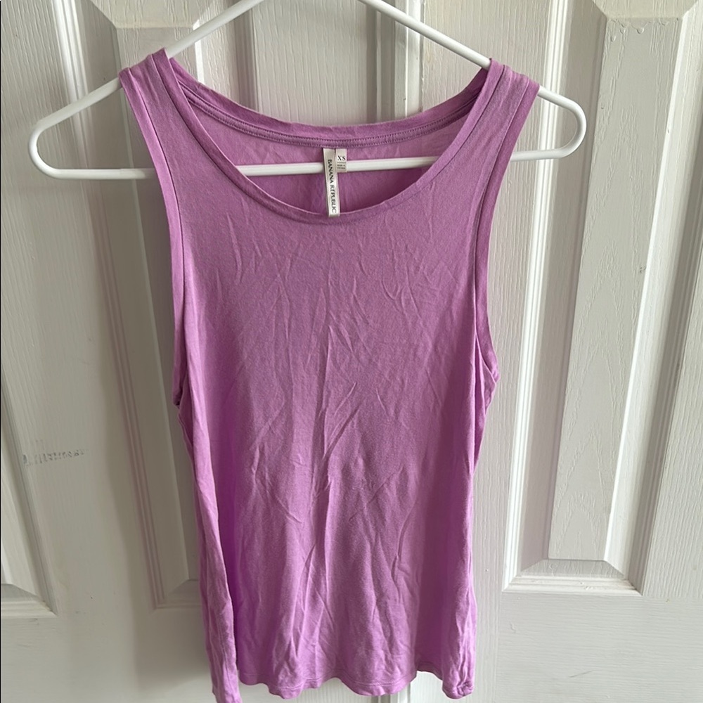 Old Navy Purple Fitted Sleeveless Tank Top